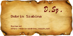 Dobrin Szabina névjegykártya