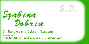 szabina dobrin business card